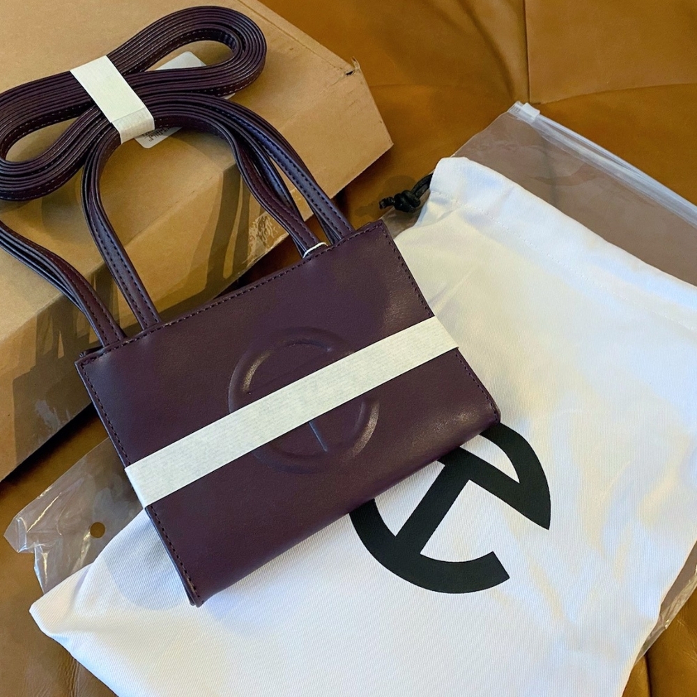 Small Telfar Eggplant Shopping Bag